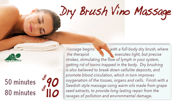dry brush vino massage