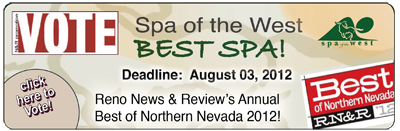 Vote for Spa of the West in this year's BEST OF NORTHERN NEVADA!
